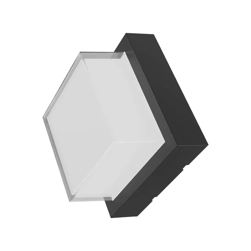 Braytron LED Wandlamp - Zwart, 15W, IP65, IK05, 4000K
