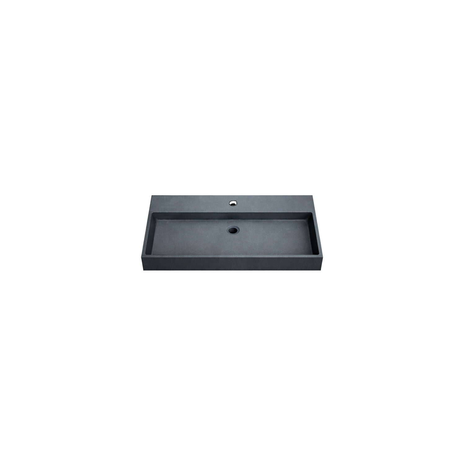 DutchLine - Graniet Wastafel - Mat Zwart - Met Kraangat - 805x465x120