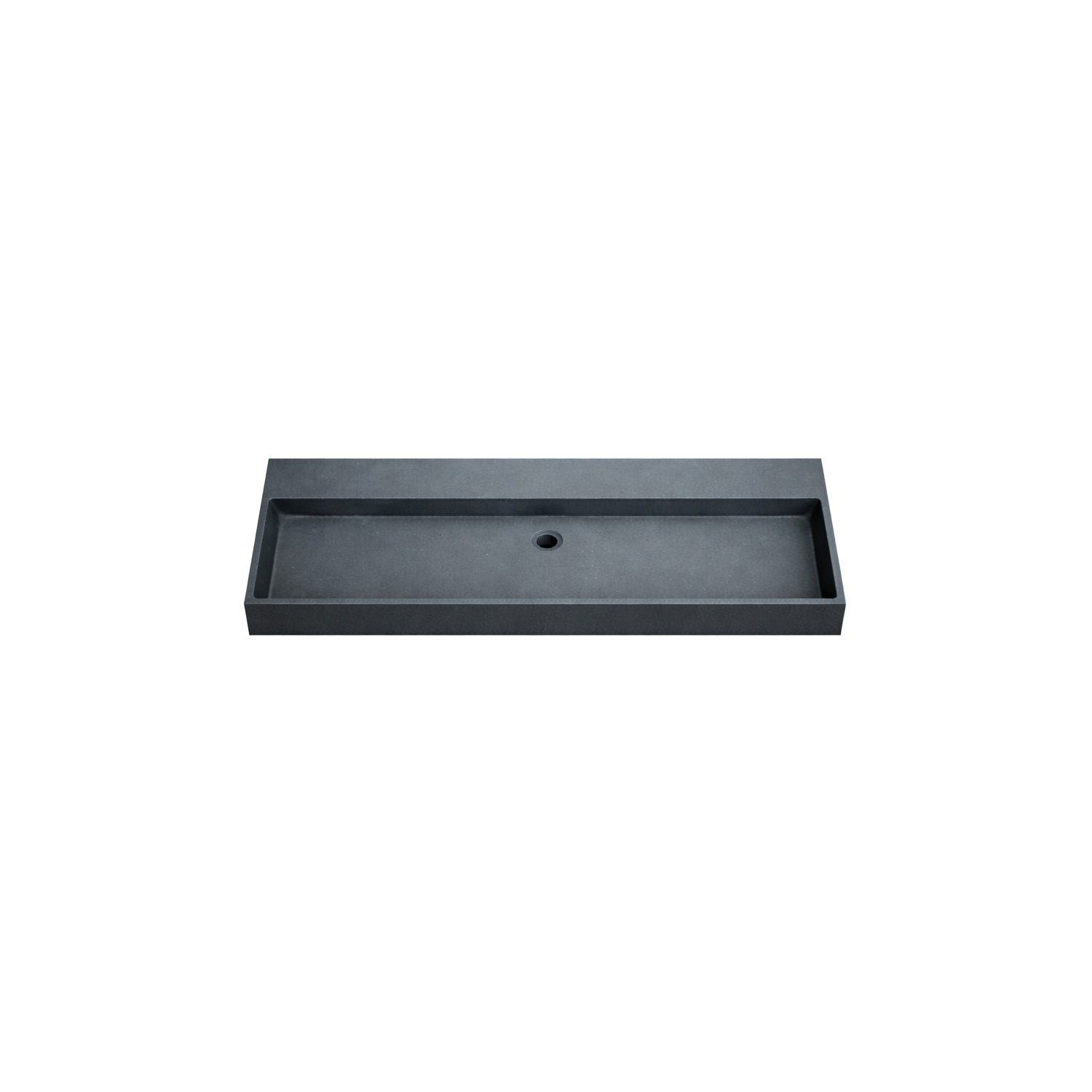 DutchLine - Graniet Wastafel - Mat Zwart - Zonder Kraangat - 1205x465x120