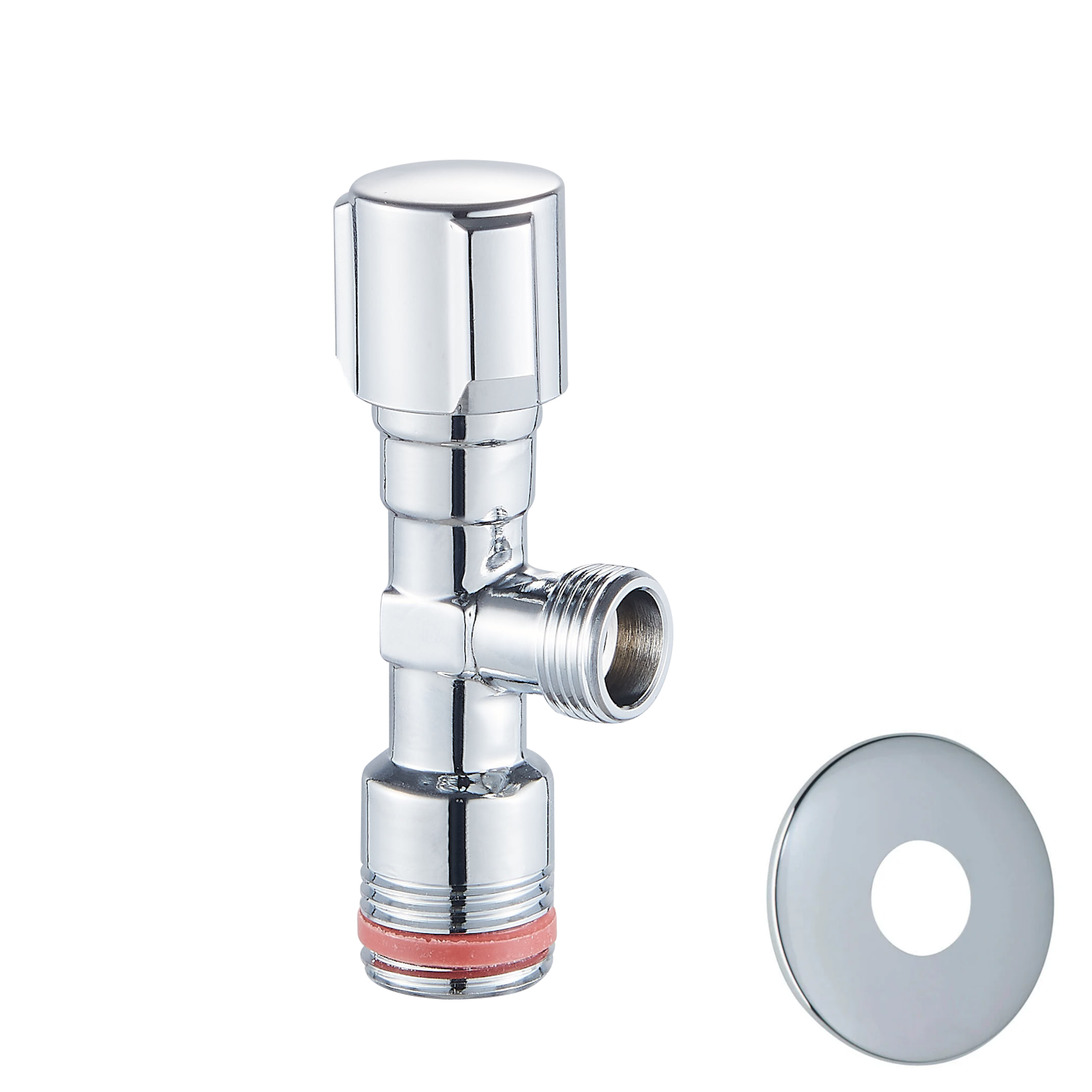 DutchLine - Hoekstopkraan Met Rozet - Chroom 1/2"x3/8"
