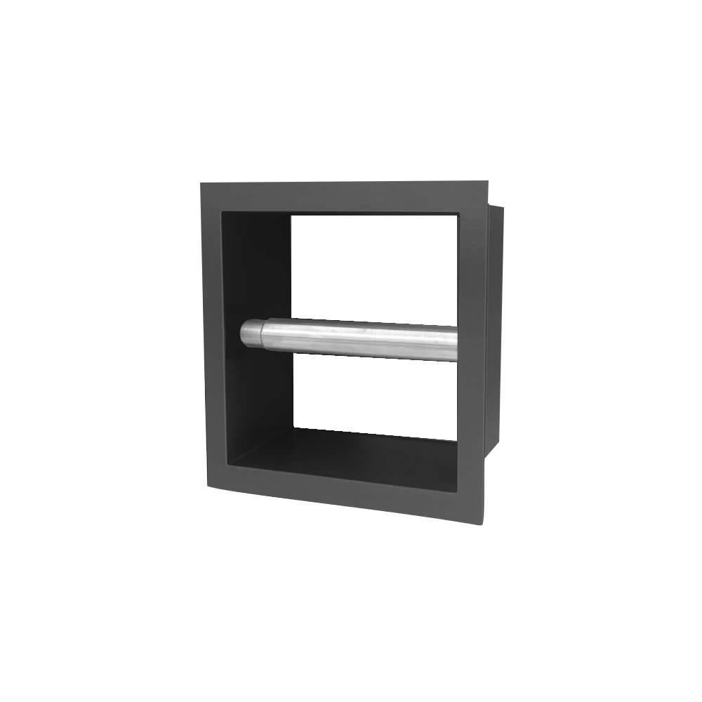 DutchLine - Losse Inbouw Toiletrolhouder - 160x160x122 - Gunmetal