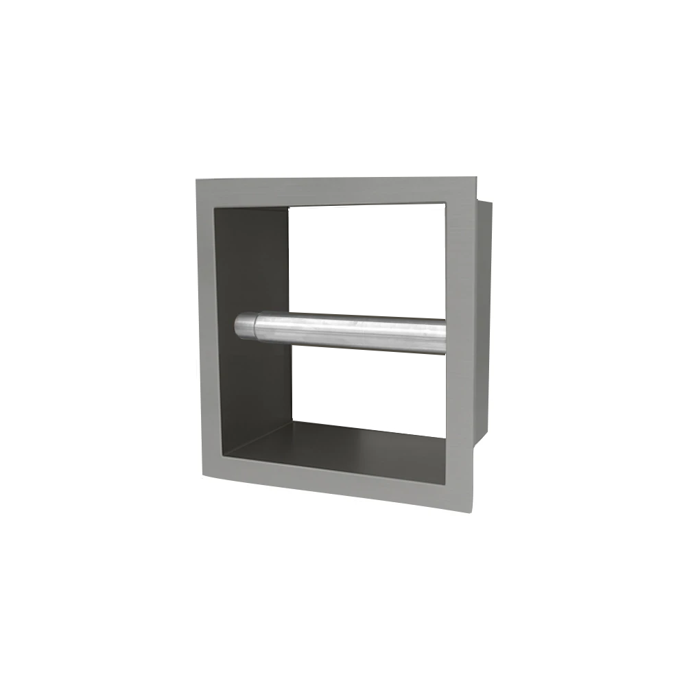 DutchLine - Losse Inbouw Toiletrolhouder - 160x160x122 - RVS