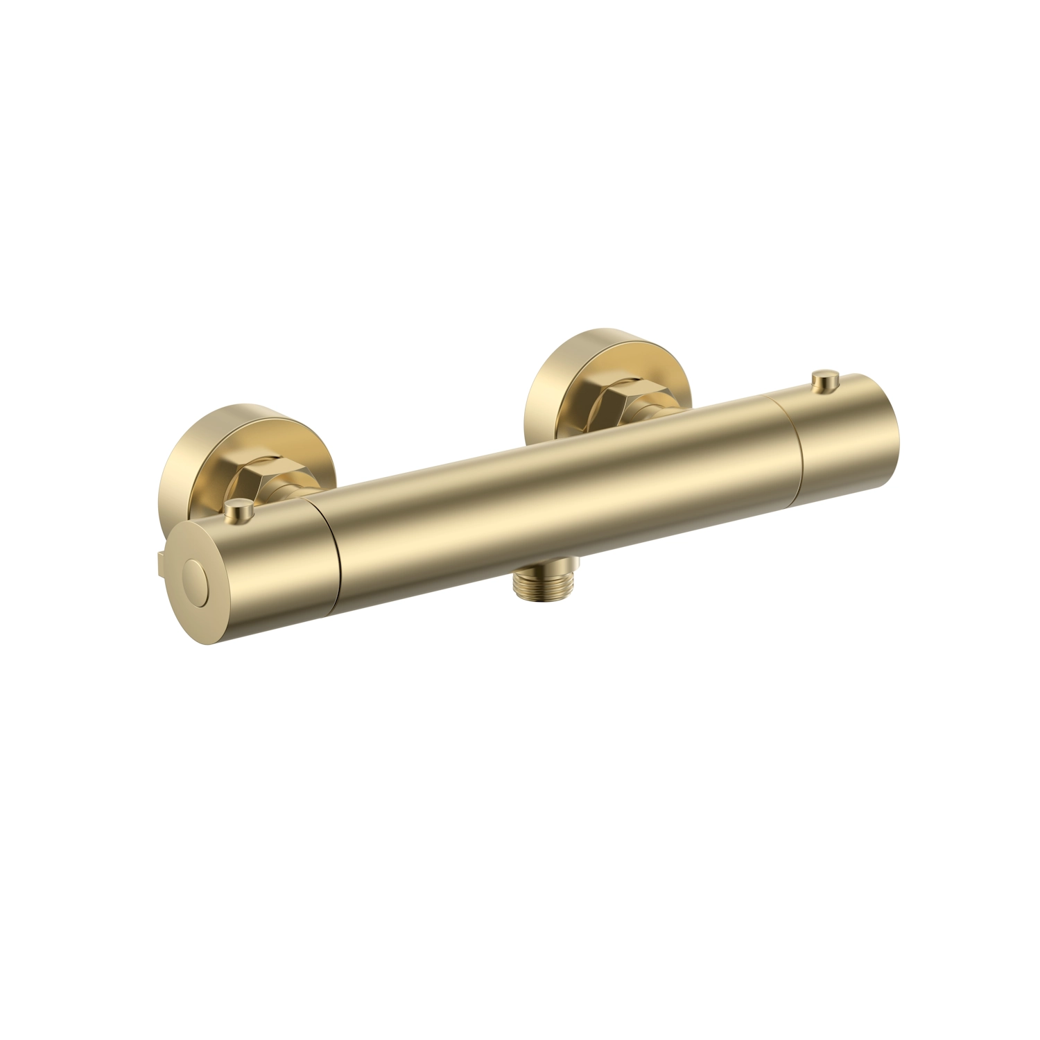 DutchLine - S-Line Thermostatische Douchemengkraan H/H 150 - Geborsteld Messing