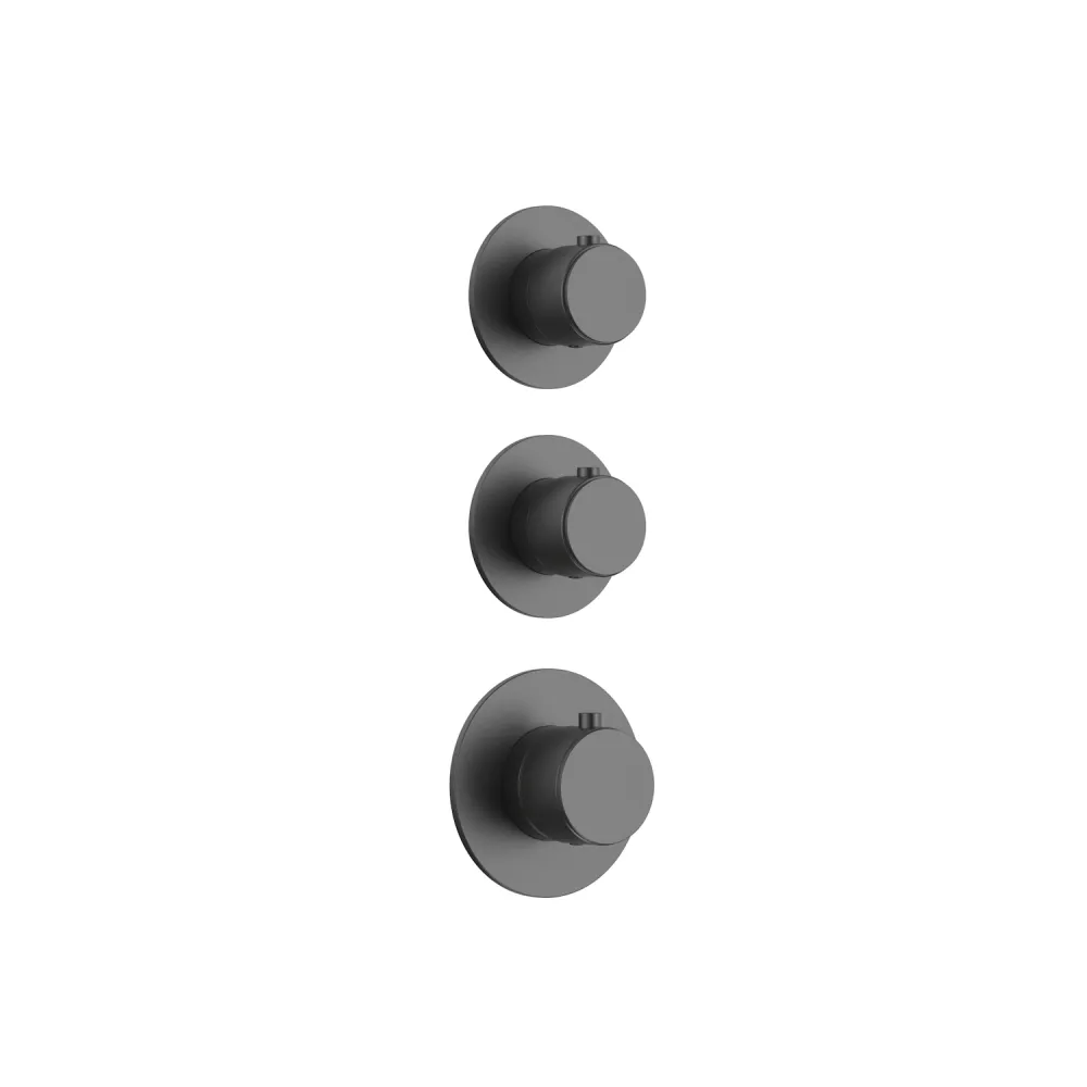 DutchLine - Smooth 3-Weg Thermostische Douchemengkraan - Gunmetal
