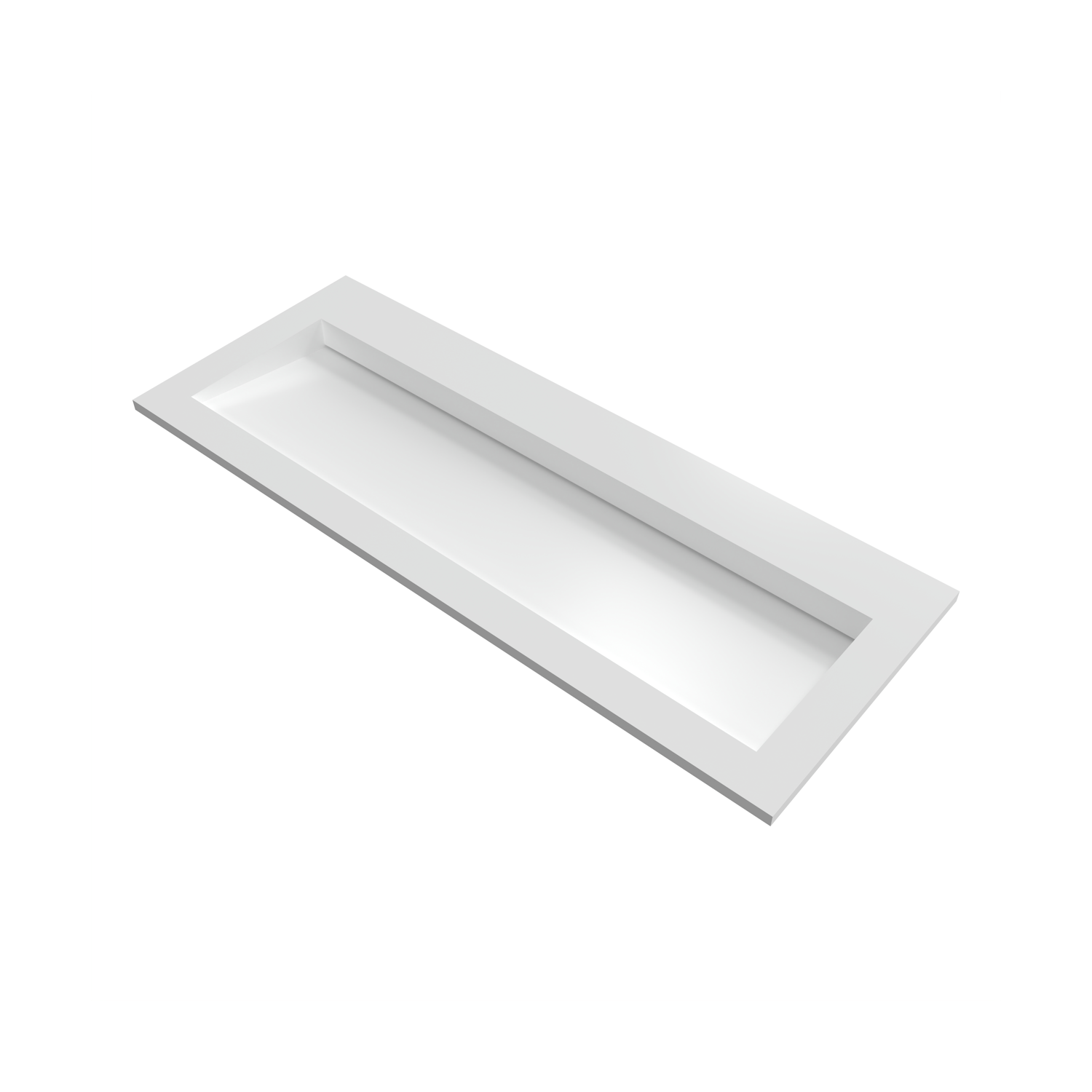 DutchLine - Solid.Surface Angle Wastafel - Mat Wit - 1200x465x170mm