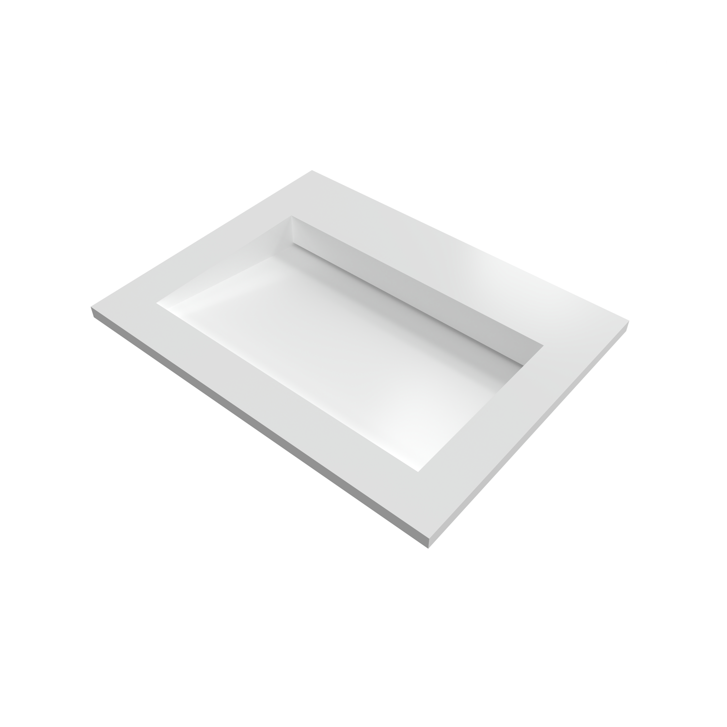 DutchLine - Solid.Surface Angle Wastafel - Mat Wit - 600x465x170mm