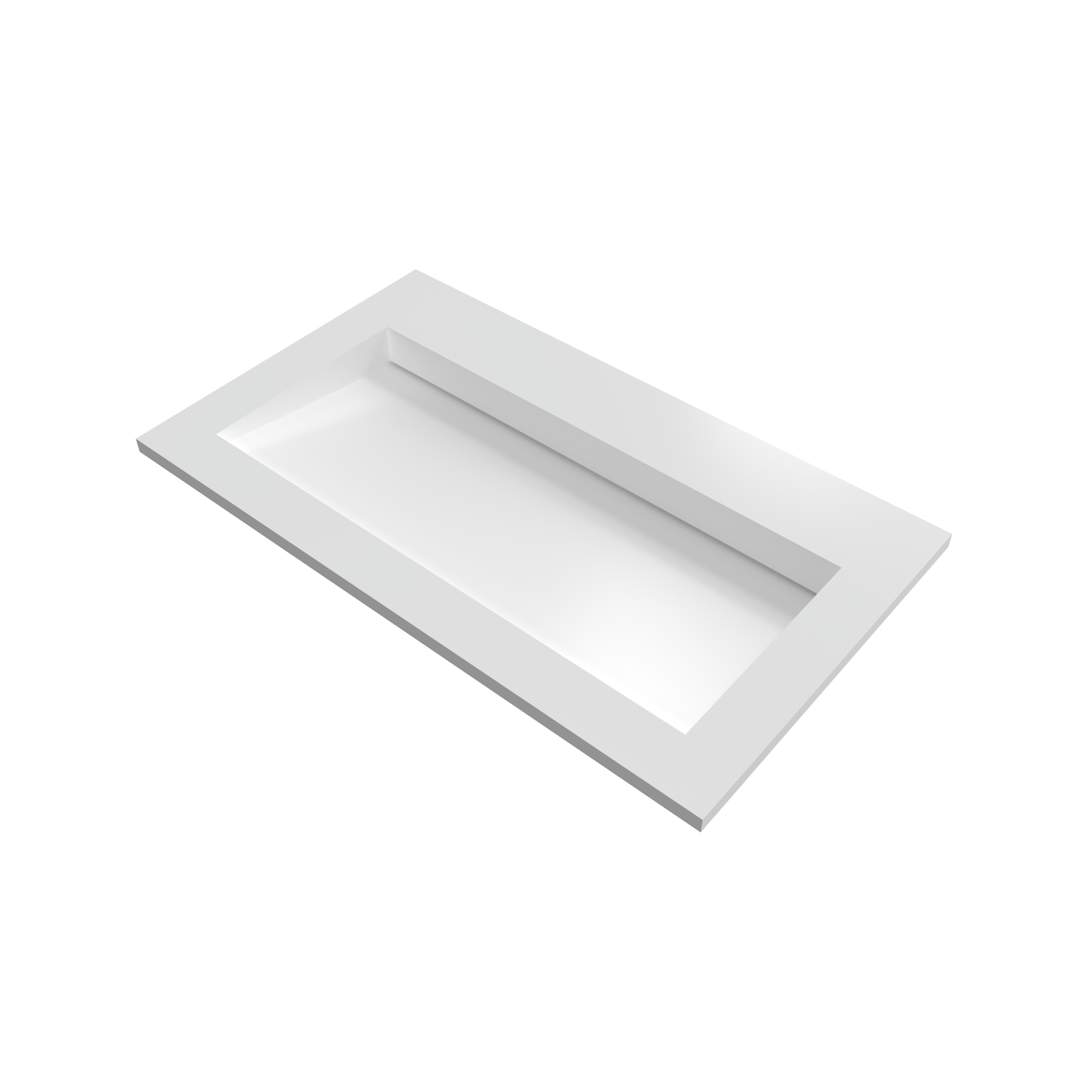 DutchLine - Solid.Surface Angle Wastafel - Mat Wit - 800x465x170mm