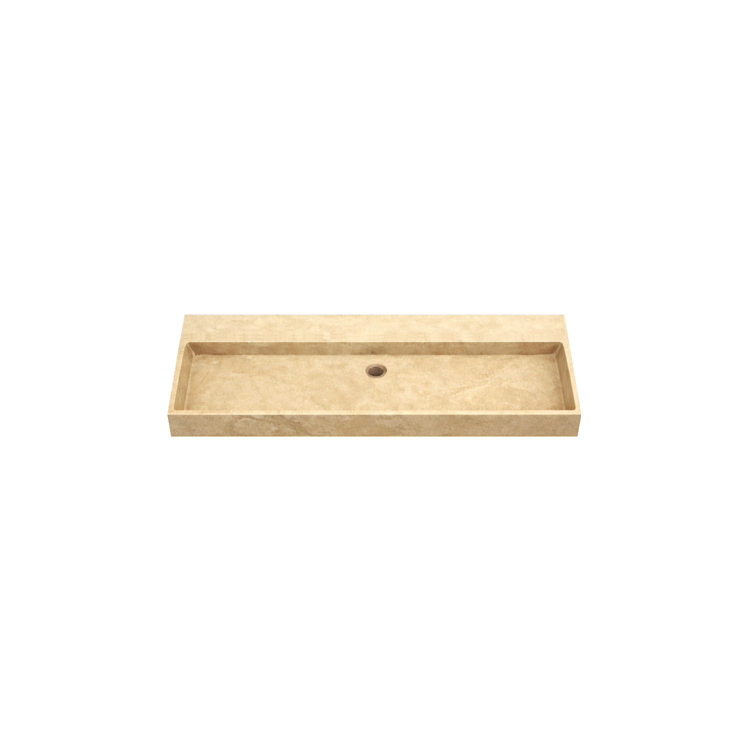 DutchLine - Travertin Wastafel - Gezoet - Zonder Kraangat - 1205x465x120