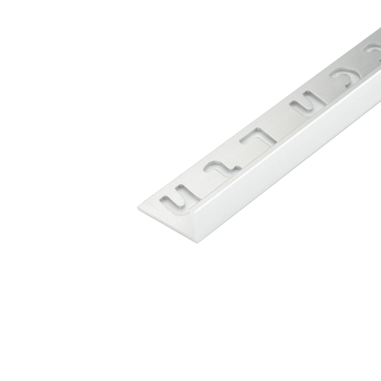 DutchLine - Aluminium Tegelprofiel - 8x2700mm - Mat Zilver Gepoedercoat