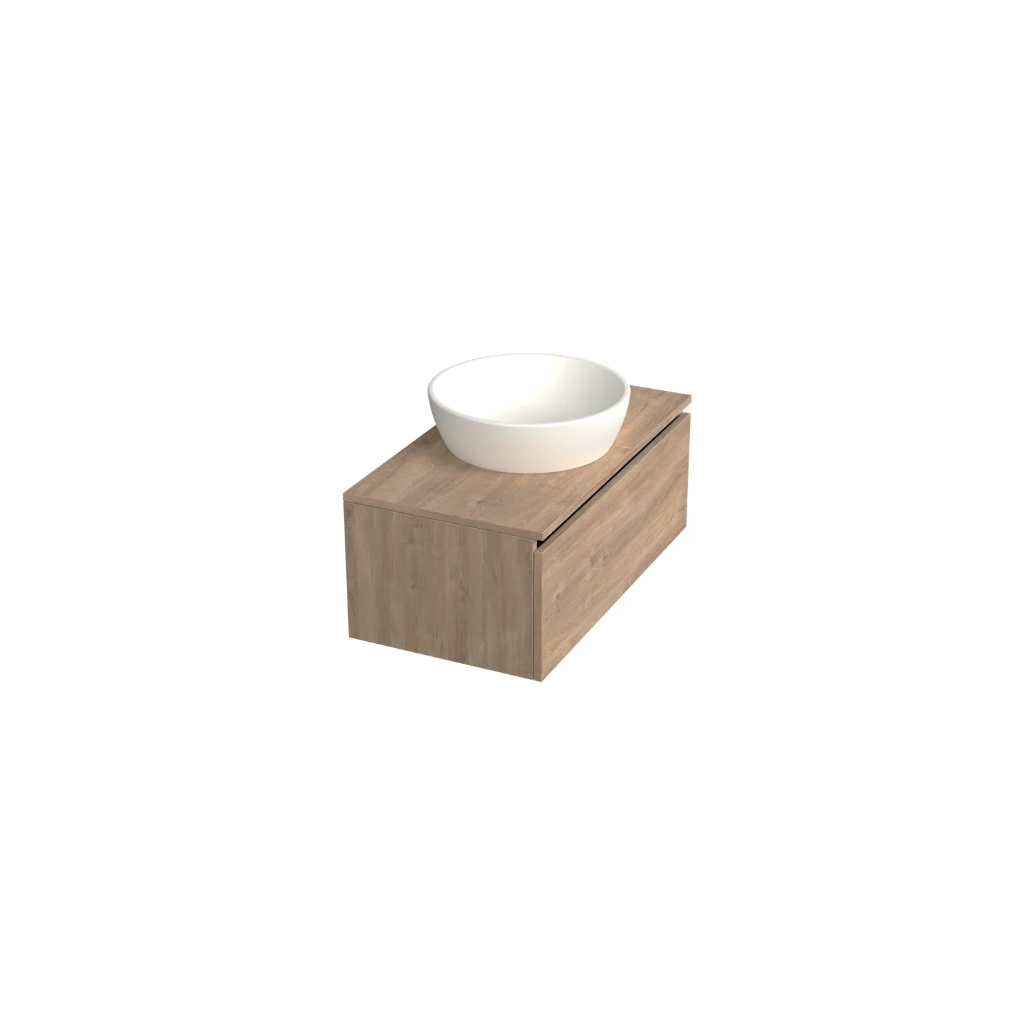 Dutchline Badmeubel Onderkast - Uludag - 80x46cm - 1 Lade - 1 Uitsparing - Uludag