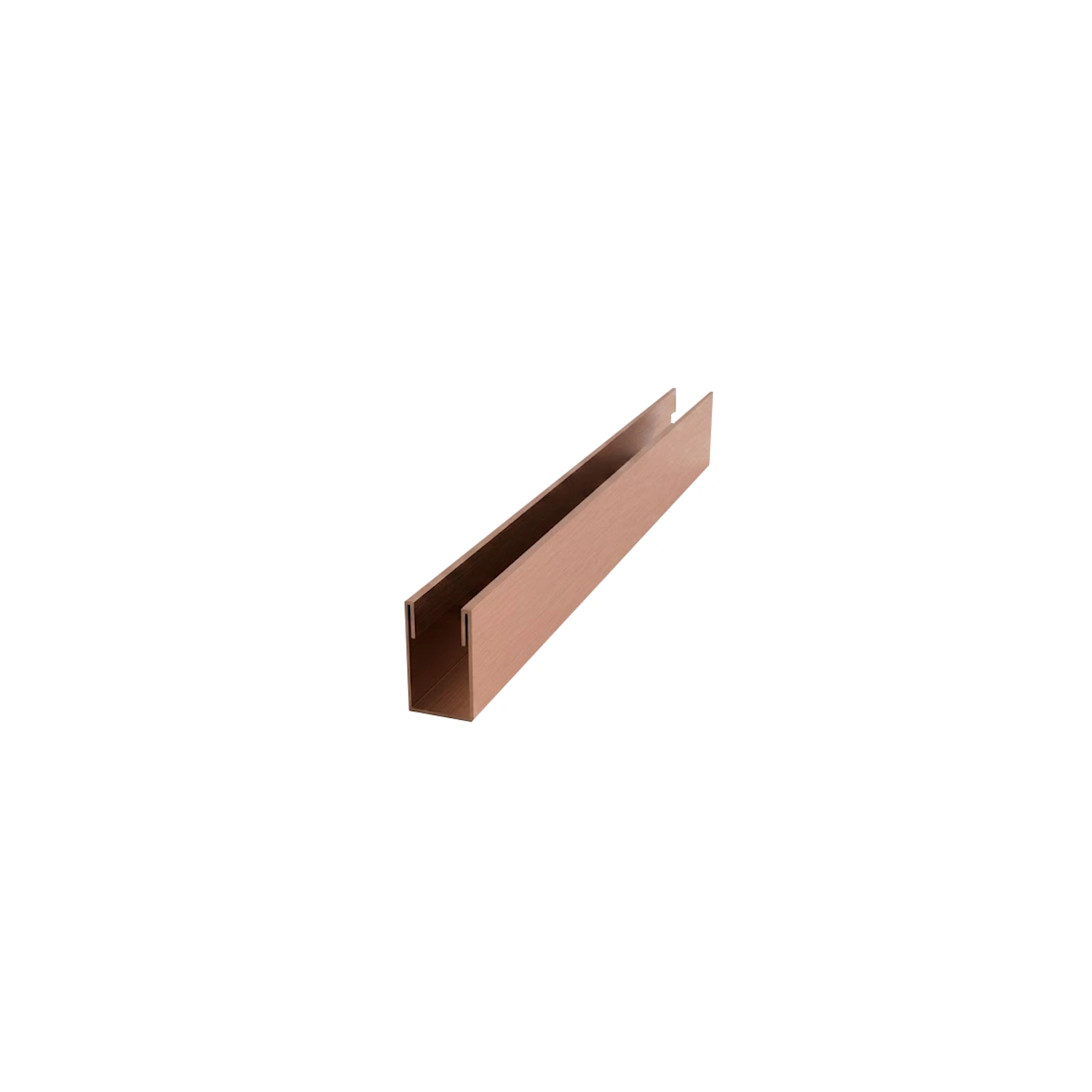DutchLine - Losse Muurprofiel T.B.V. Smart Glasplaten - Geborsteld Brons Koper - 15x25x2000