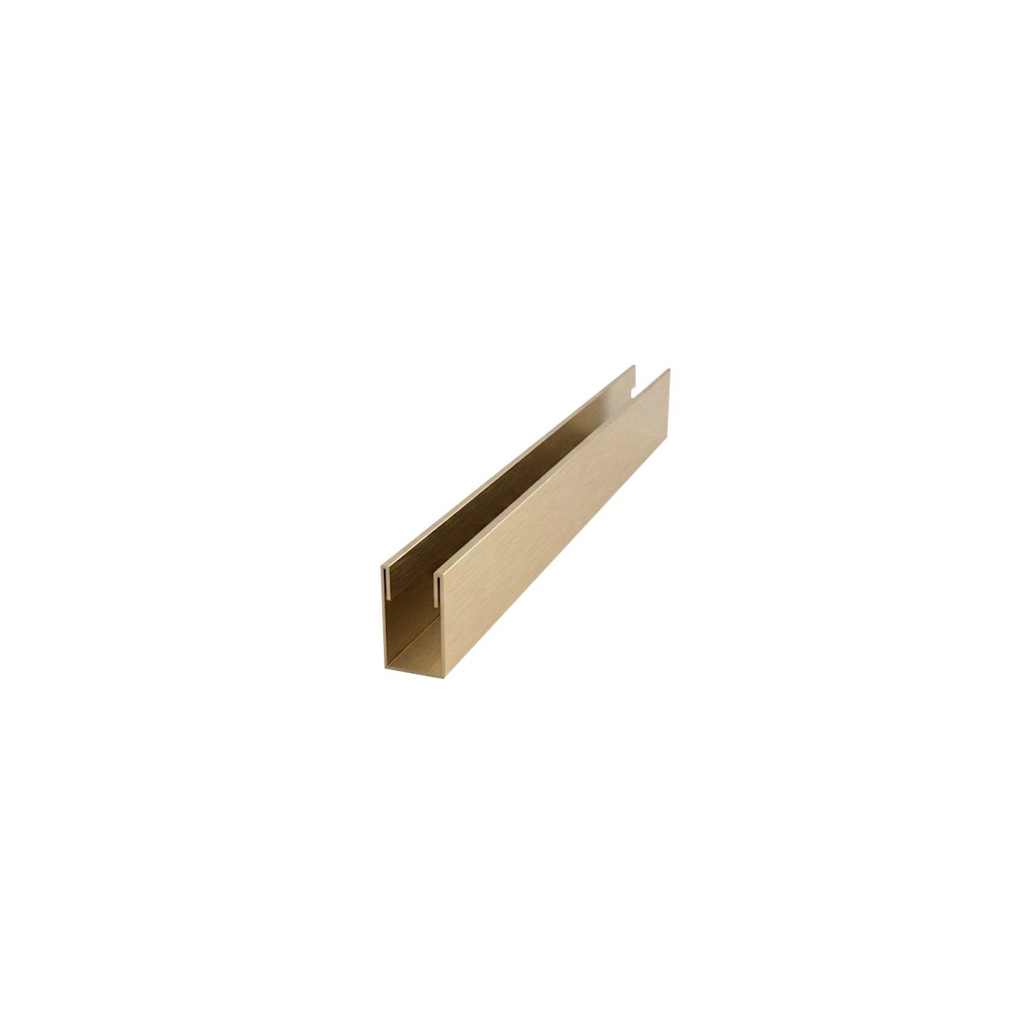 DutchLine - Losse Muurprofiel T.B.V. Smart Glasplaten - Geborsteld Messing - 15x25x2000