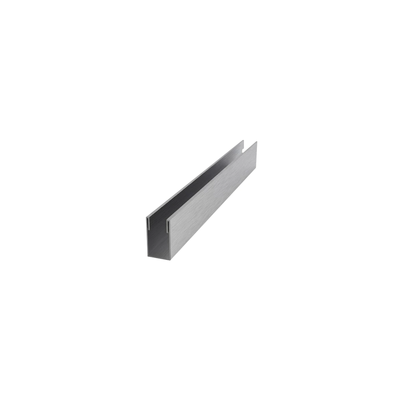 DutchLine - Losse Muurprofiel T.B.V. Smart Glasplaten - Geborsteld Staal - 15x25x2000