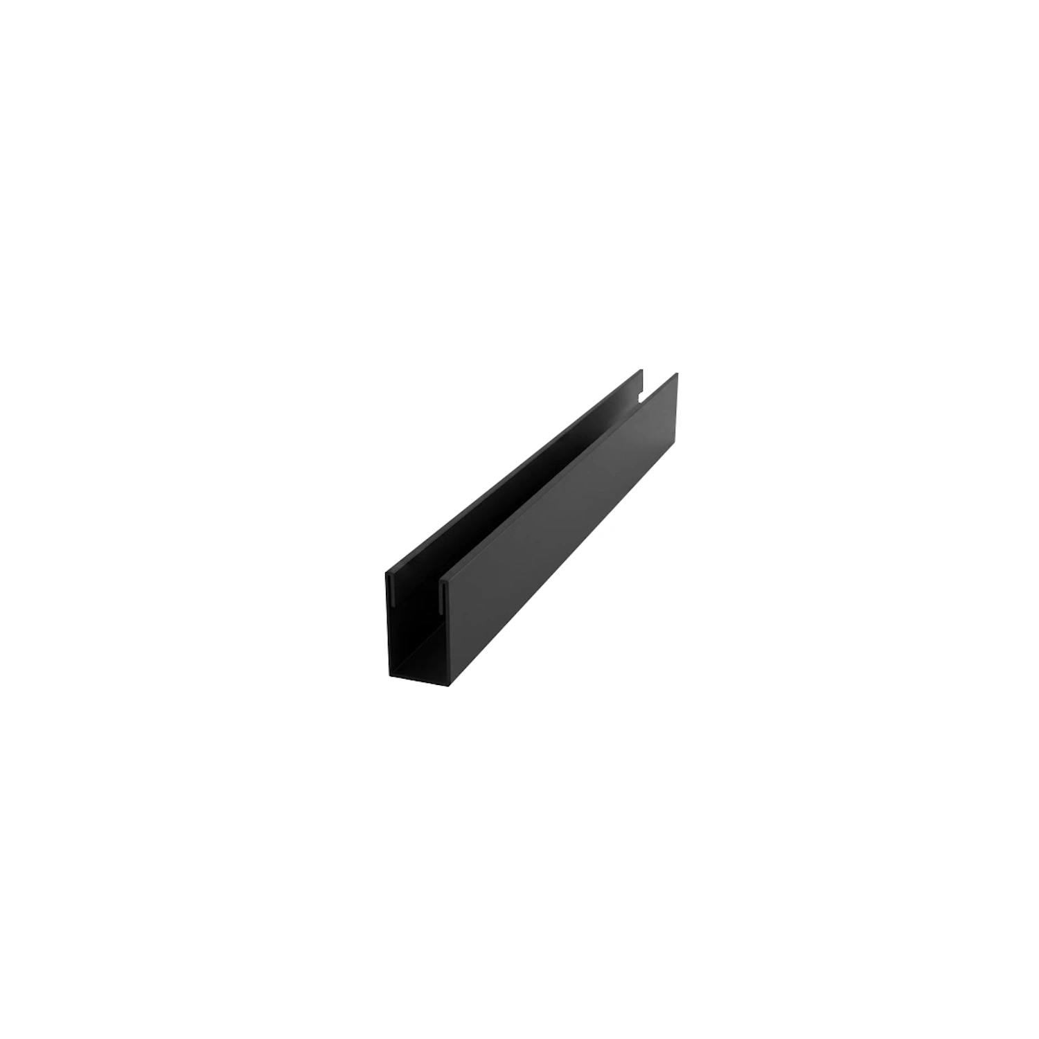 DutchLine - Losse Muurprofiel T.B.V. Smart Glasplaten - Mat Zwart - 15x25x2000