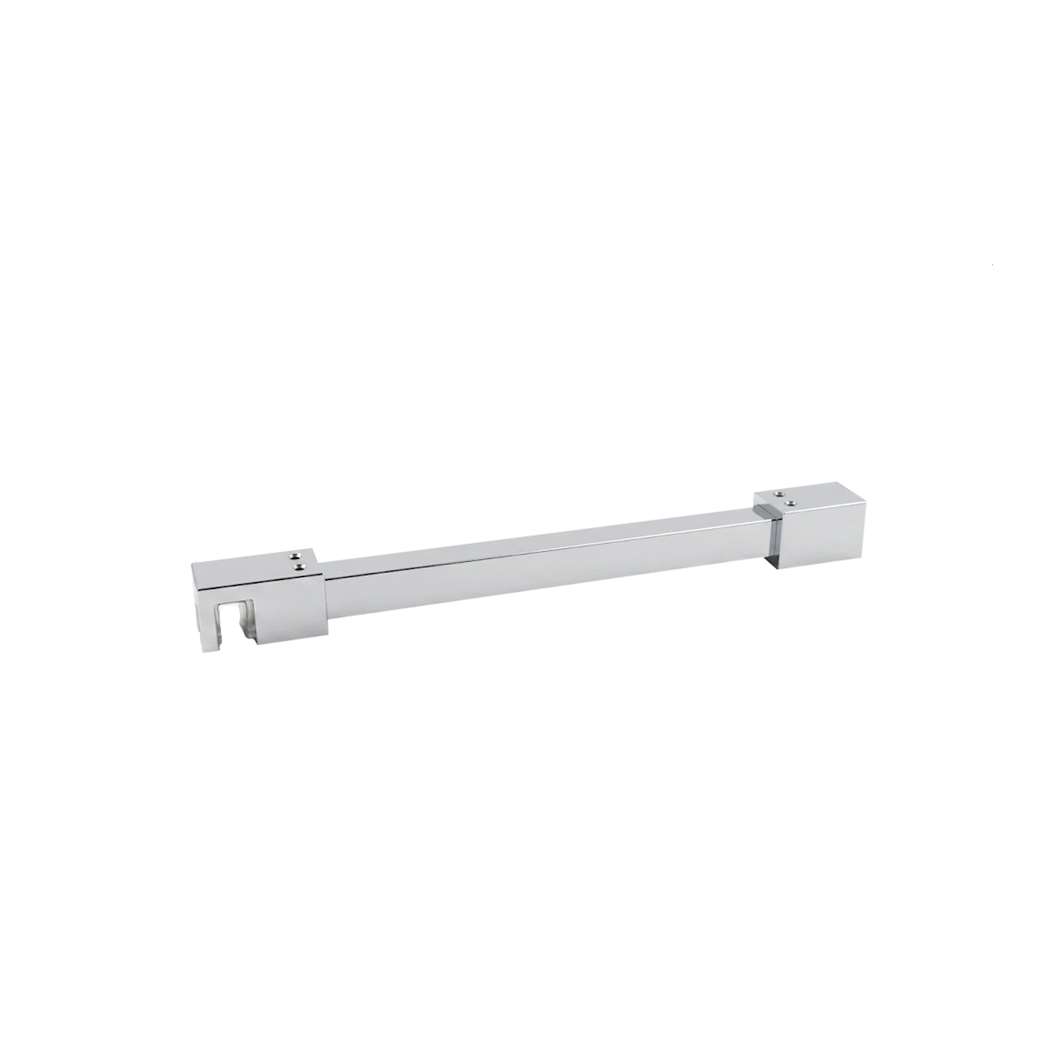 DutchLine - Losse Stabilisatiestang Met Glaskoppeling En Muurbevestiging T.B.V. Smart Glasplaten - Chroom - 15x15x1200