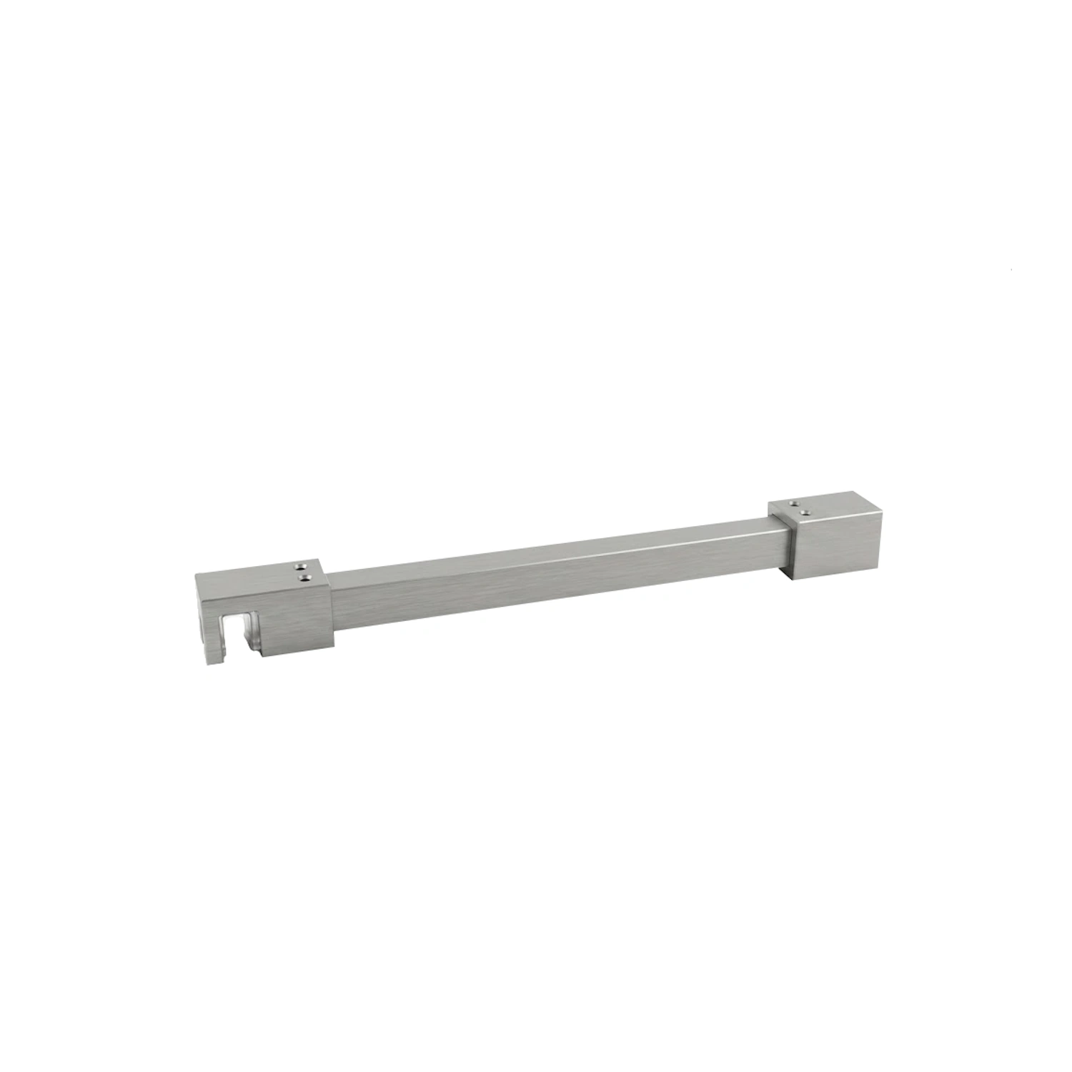 DutchLine - Losse Stabilisatiestang Met Glaskoppeling En Muurbevestiging T.B.V. Smart Glasplaten - Geborsteld Staal - 15x15x1200