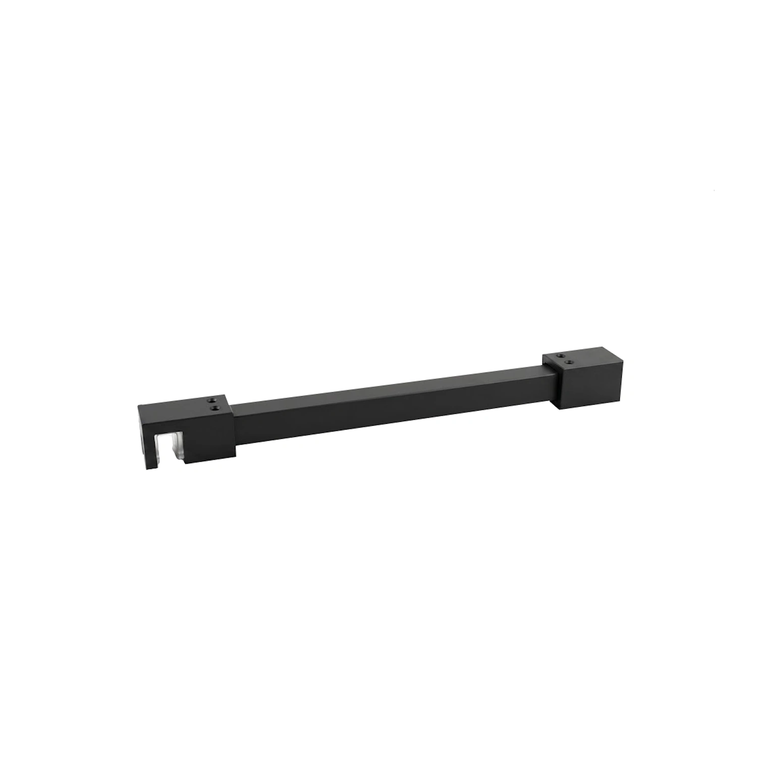 DutchLine - Losse Stabilisatiestang Met Glaskoppeling En Muurbevestiging T.B.V. Smart Glasplaten - Mat Zwart - 15x15x1200