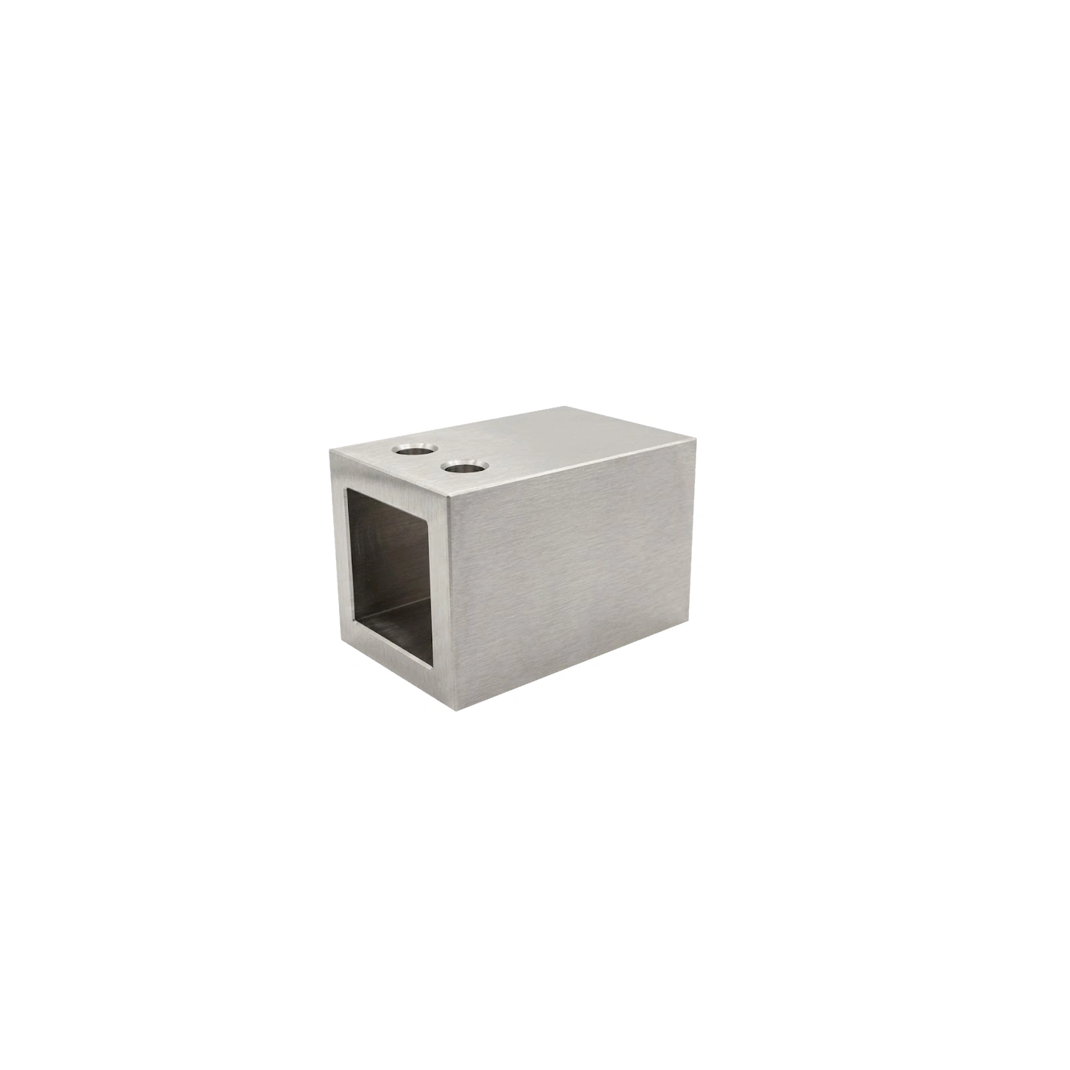 DutchLine - Rechte Muurkoppeling T.B.V. Stabilisatiestang - Geborsteld Staal - 23x23x33