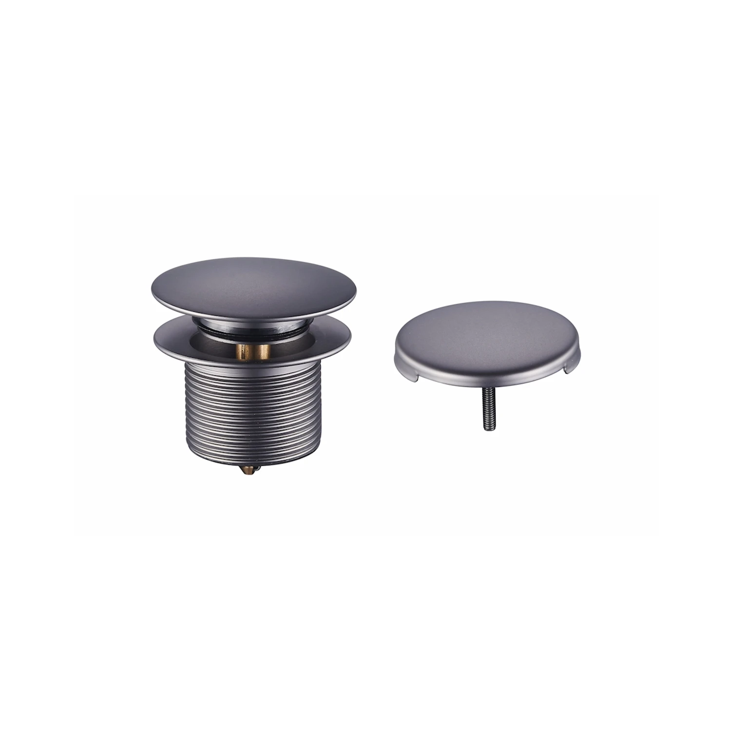 DutchLine - Afvoerplug Met Overloop Voor Bad - Gunmetal