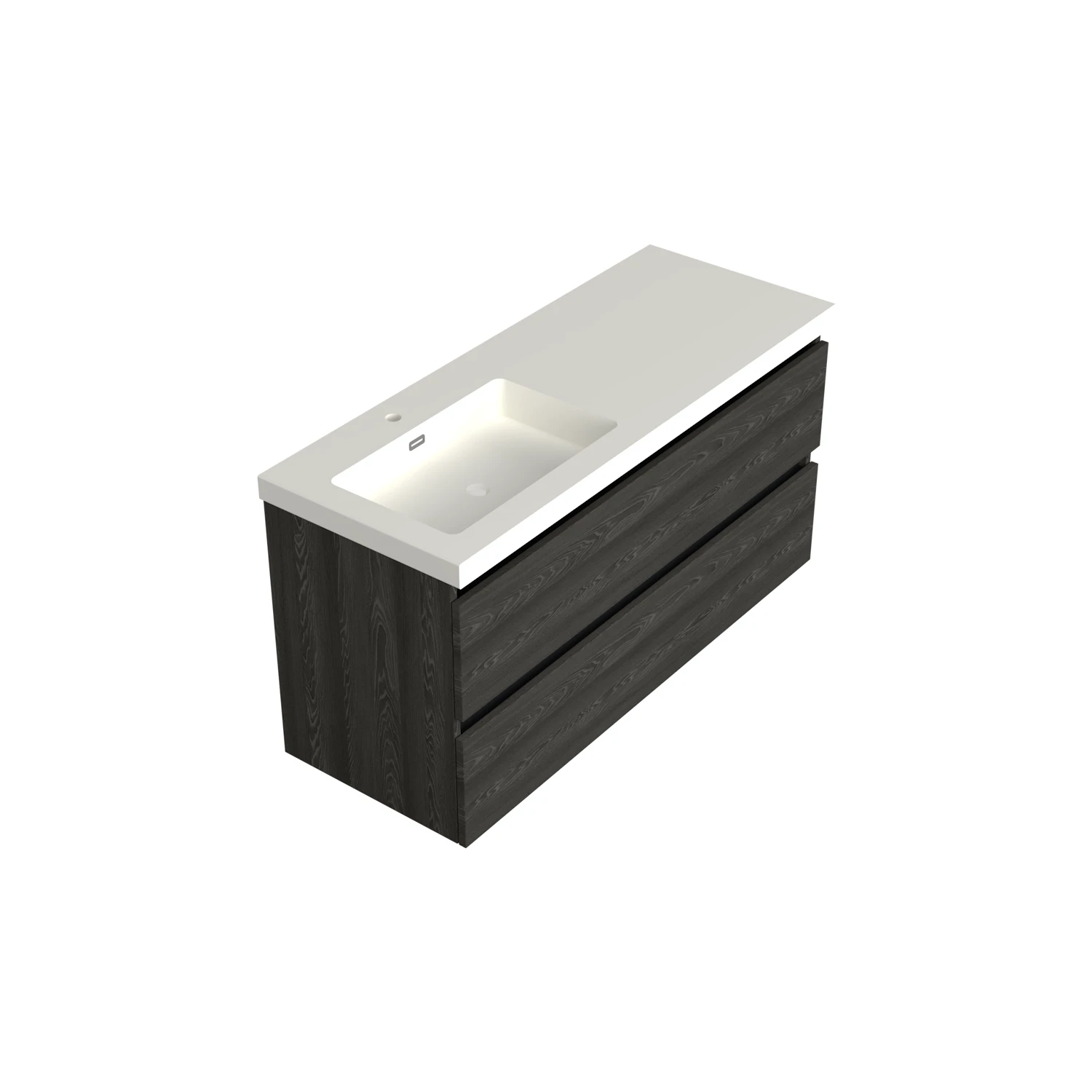 Dutchline Badmeubel Onderkast Links – Lumiere – 120x46cm – 2 Lades – 1 Uitsparing - Lumiere