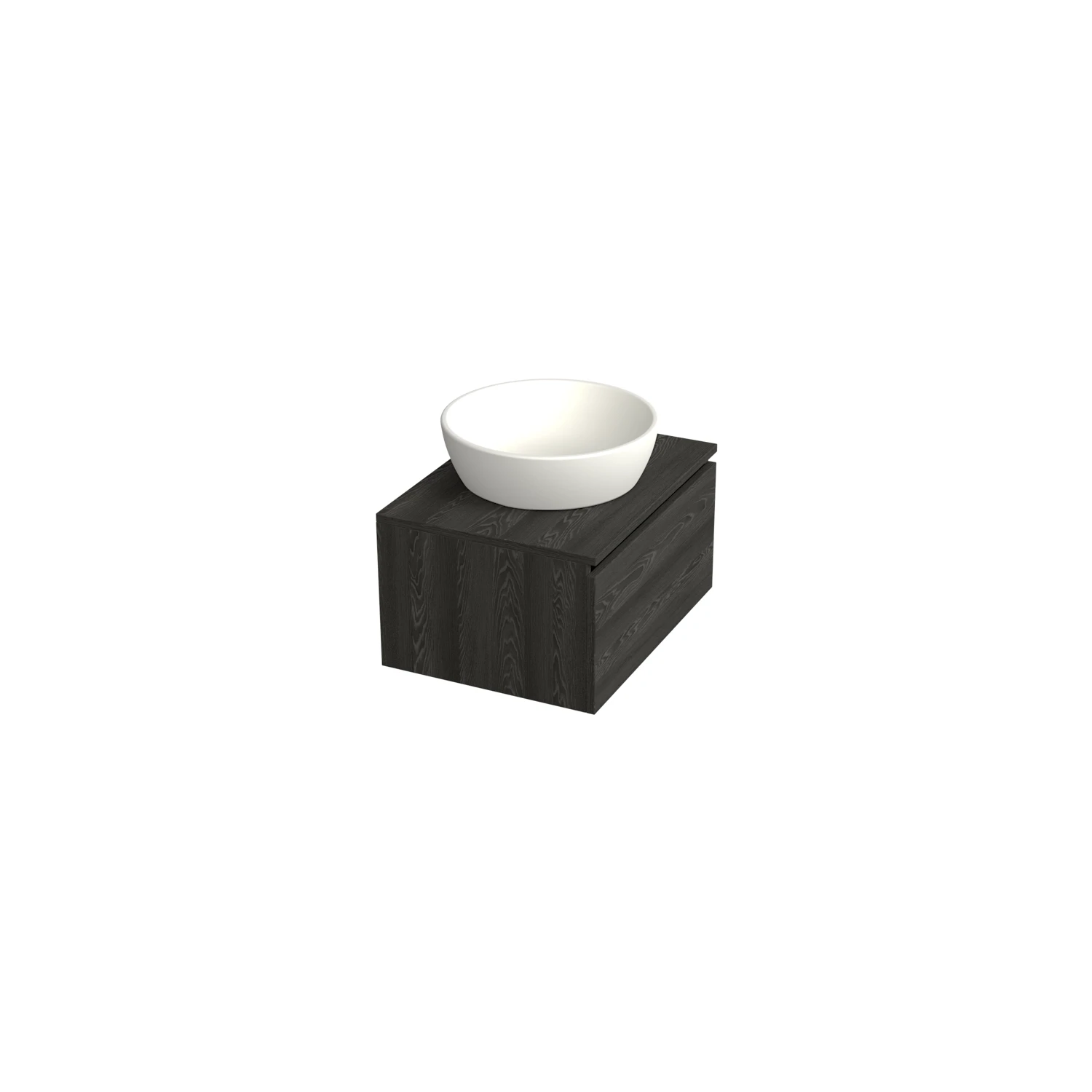 Dutchline Badmeubel Onderkast – Lumiere – 60x46cm – 1 Lade – 1 Uitsparing - Lumiere