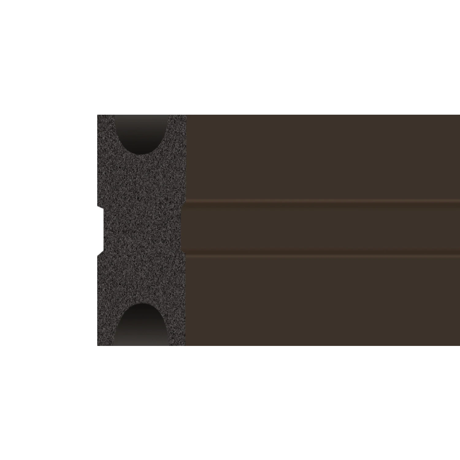 DutchLine - Composiet Onderlegbalk - Donkerbruin - 40x25