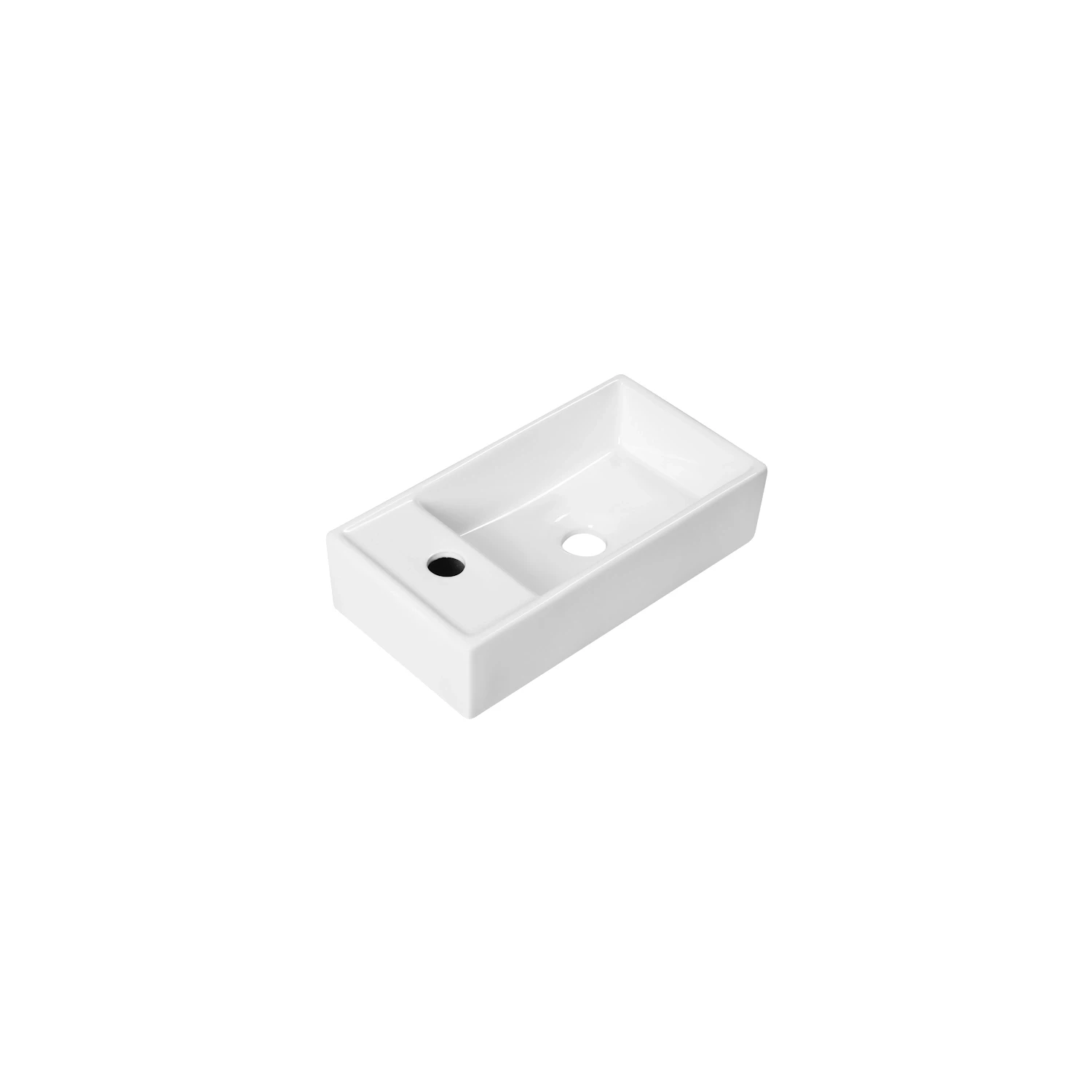 DutchLine - Crea XL Fontein - Glans Wit - Links - 400x220x100mm