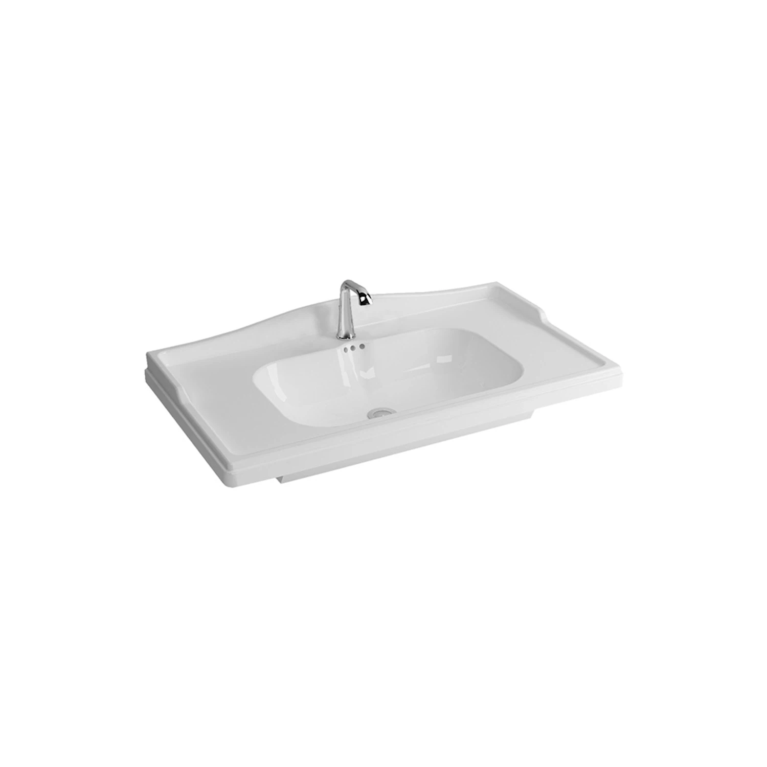 DutchLine - Elite 80 Wastafel - Glans Wit - 800x460x80mm
