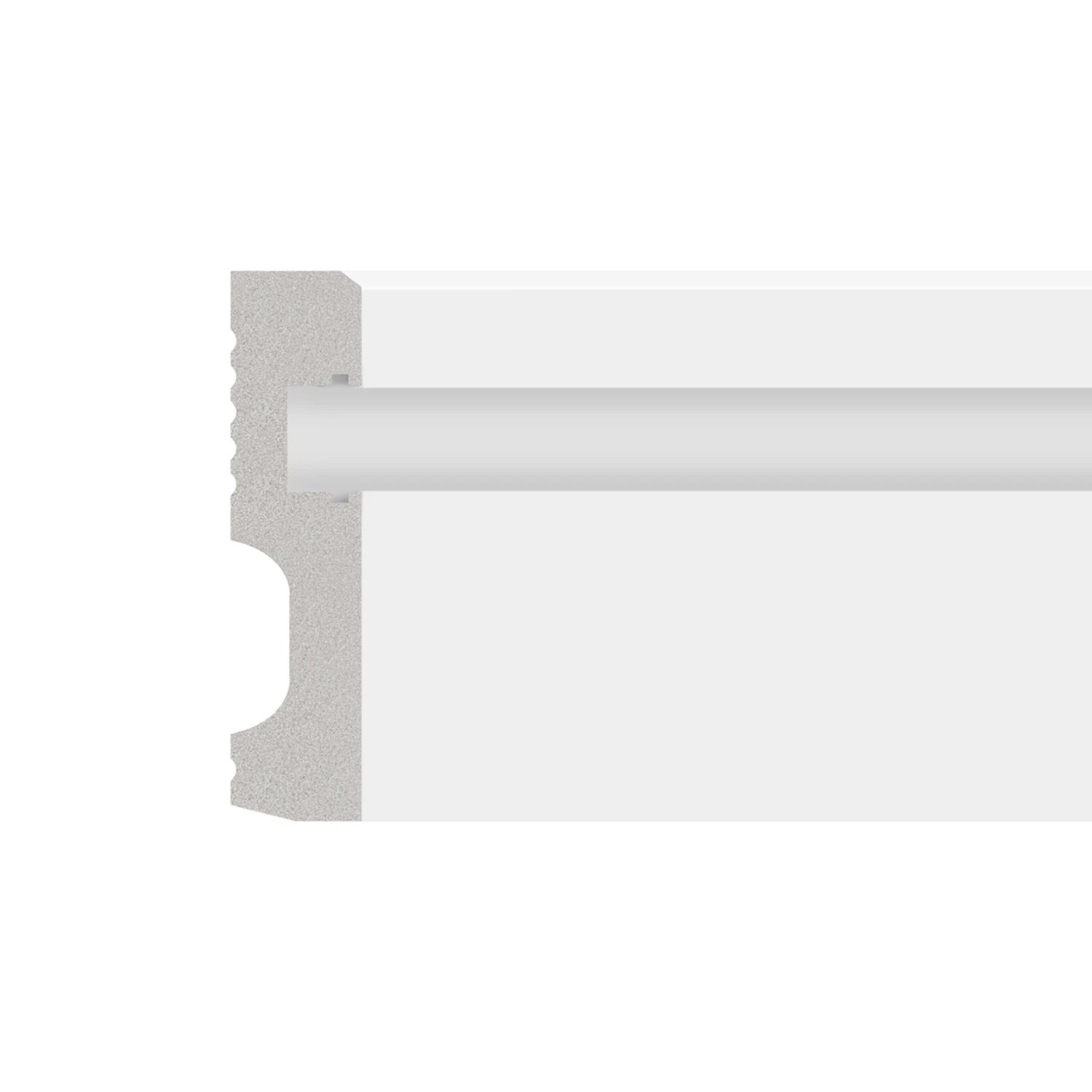 DutchLine - Rechte Plint Voor Ledstrip - Wit - 100x18x2250mm