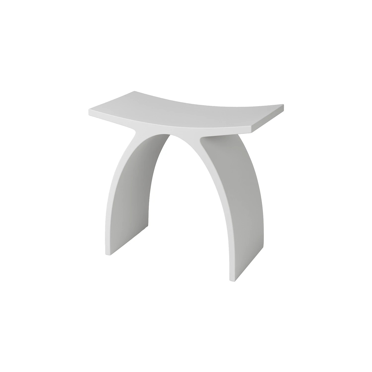 DutchLine - Solid.Surface Badkamer Kruk - Mat Wit