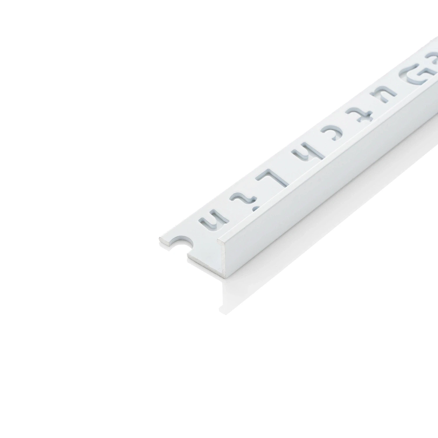 DutchLine - Aluminium Tegelprofiel - 11x2700mm - Mat Wit Gepoedercoat