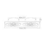 Braytron GU10 Inbouw Spot - Zilver, IP20, Max. 2x35W - Afbeelding 5