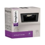 Braytron Vierkante Inbouwspot GU10 - Zwart, MR16, Max. 35W - Afbeelding 5