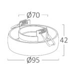 Braytron GU10 Inbouwspot - Chroom, MR16, Max 35W - Afbeelding 4