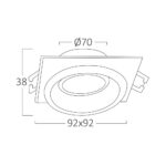 Braytron GU10 Inbouwspot - Wit, MR16, Max 35W - Afbeelding 2