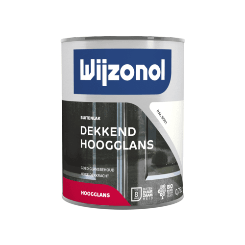 Wijzonol Dekkend Hoogglans RAL9001 - Wit - 750 ml