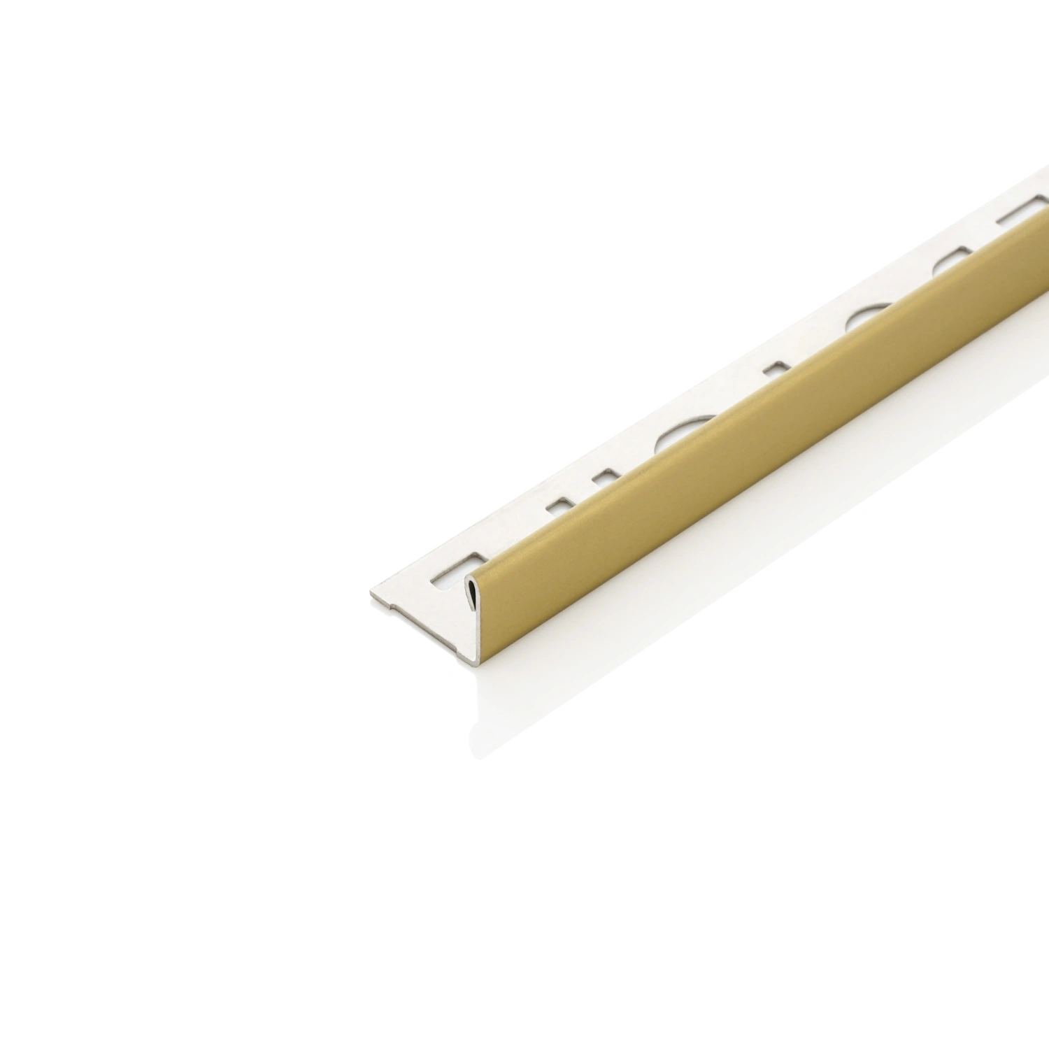 DutchLine - RVS Tegelprofiel - 11x2700mm - Geborsteld Messing