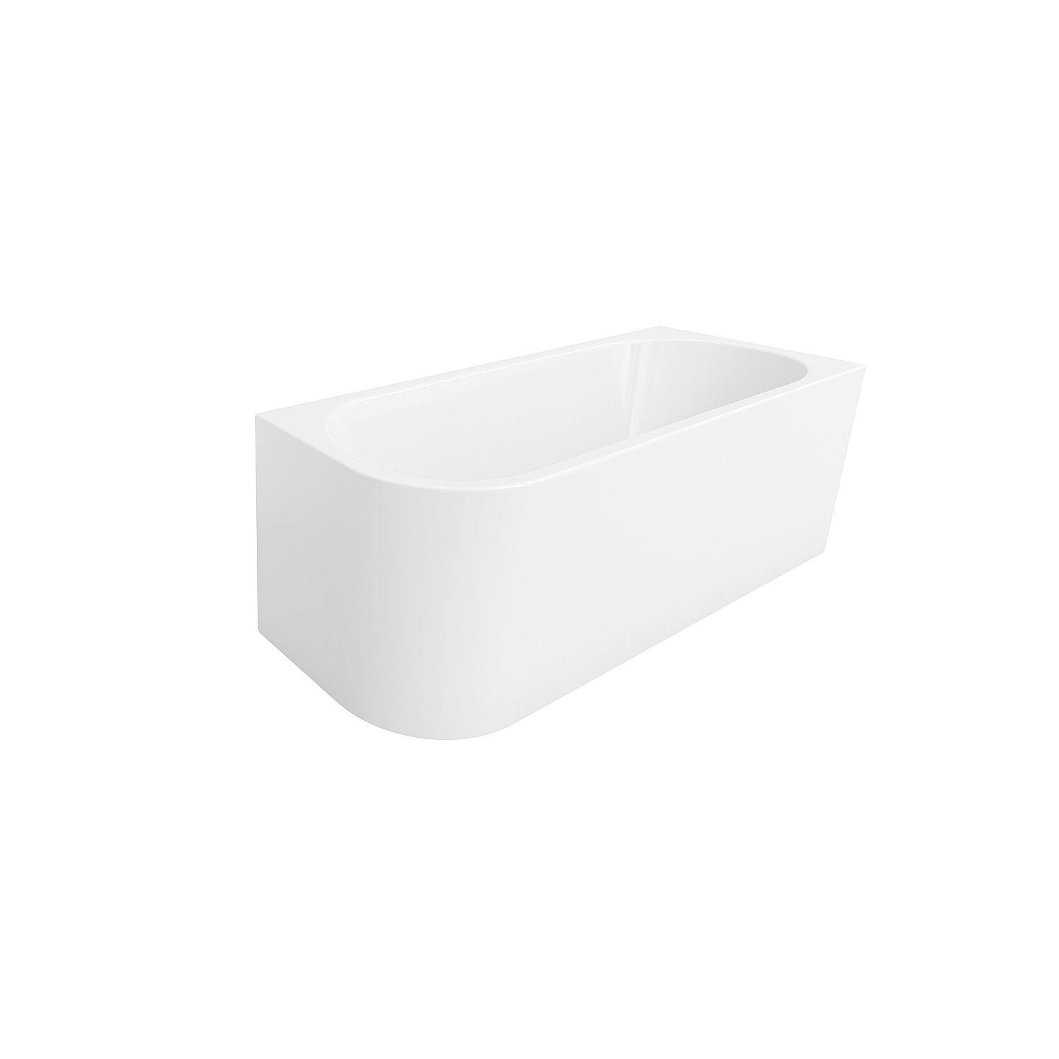 DutchLine - Hoekbad Half Vrijstaand - Rechts - Glans Wit - 1800x800x580