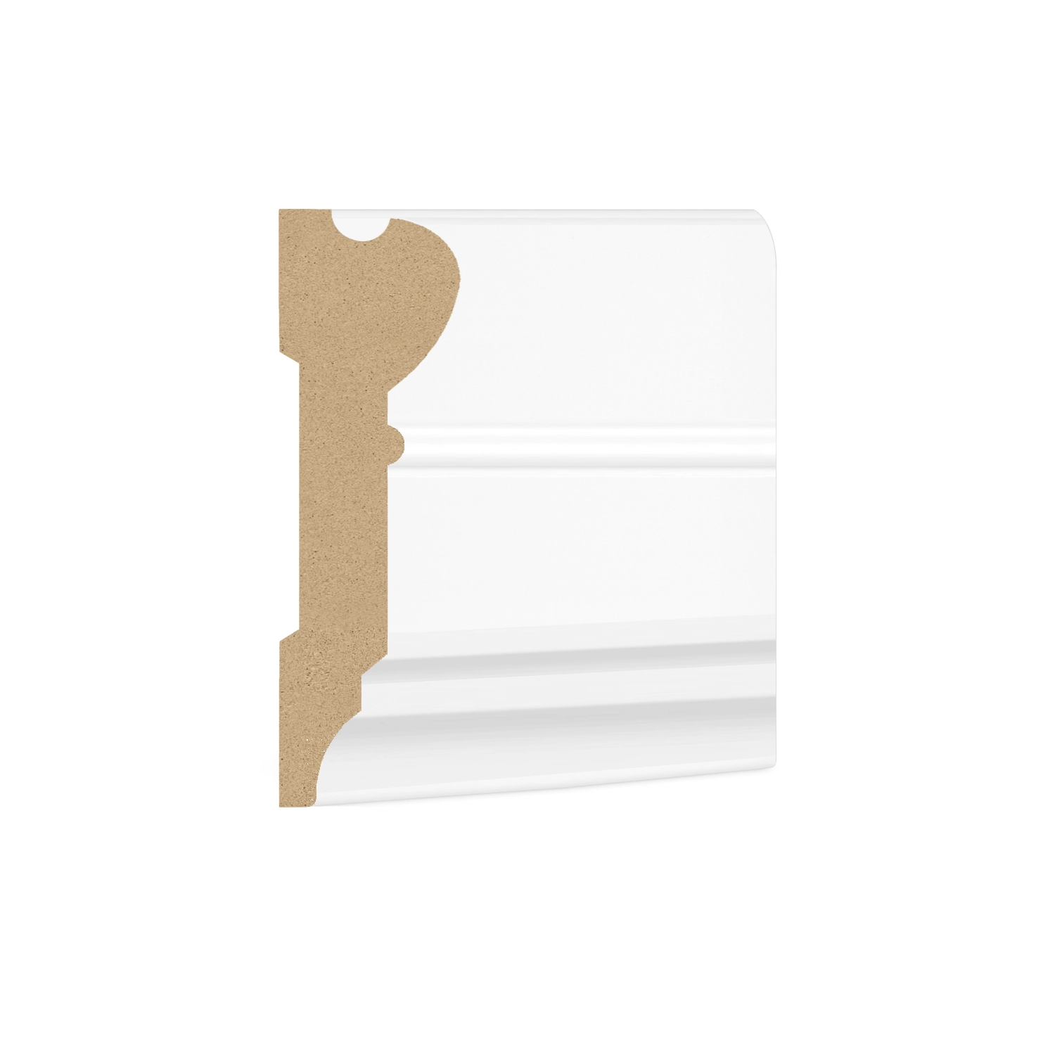 DutchLine - Luxe Architraaf Koplat MDF - Wit - 80x20mm - JM1268-KP(ZTZ)-White